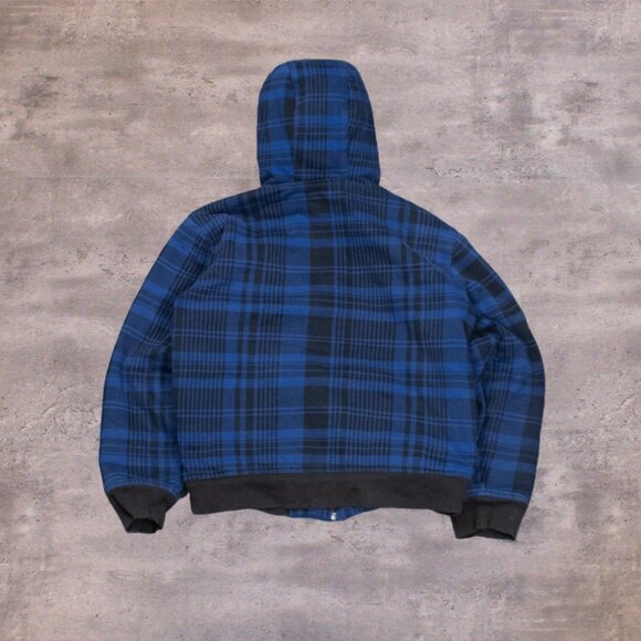 Vintage VTG Y2K 2000's 00's Windriver Carhartt Active Blue Plaid Quilted Jacket - Picture 2 of 7